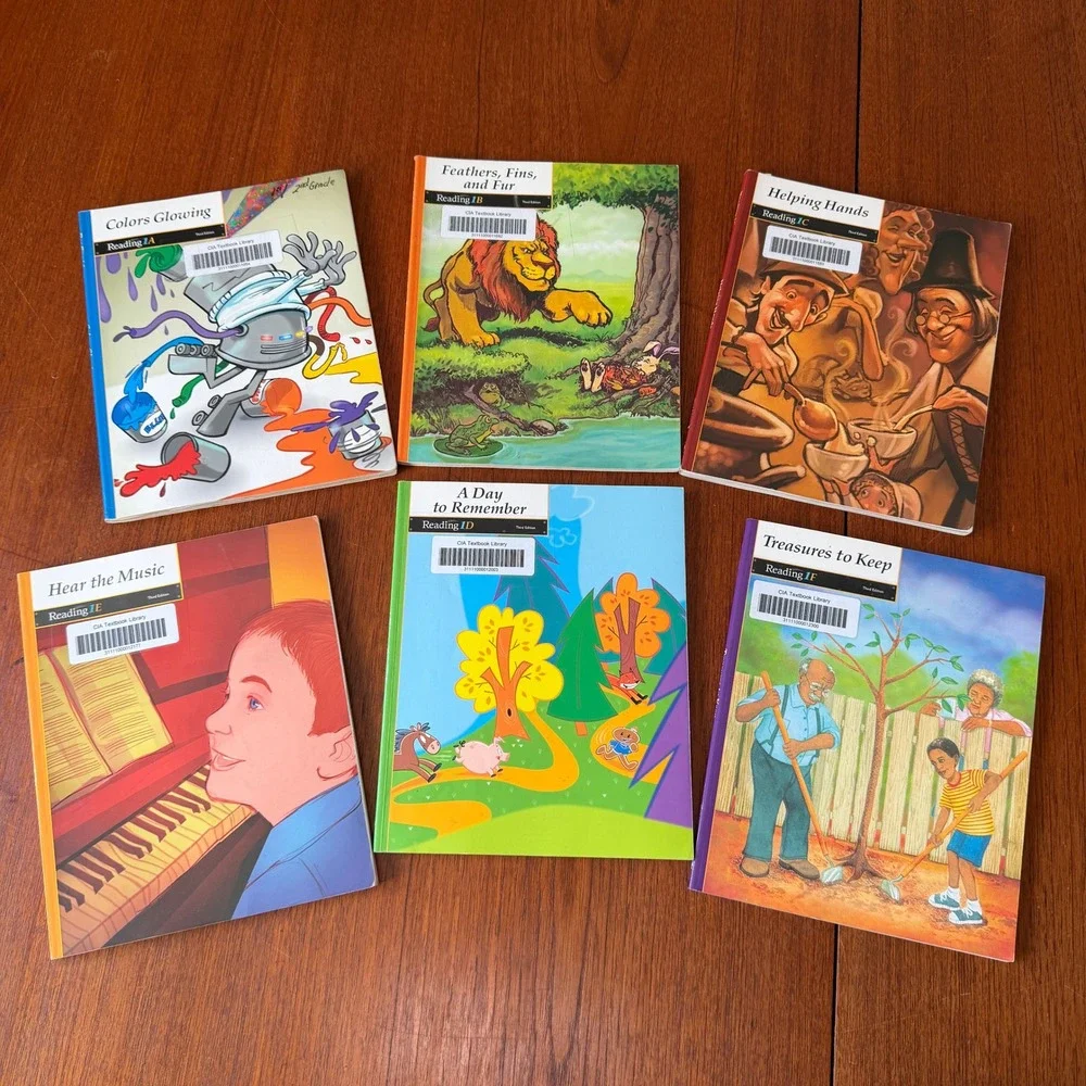Lot of 6 BJU Press Reading Set 1A-1F Student Readers Homeschool Christian